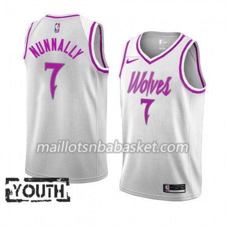 Maillot Enfant Minnesota Timberwolves James Nunnally 7 2018-19 Nike Blanc Swingman
